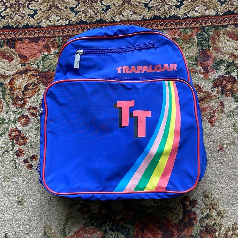 Trafalgar Vibrant Blue Backpack with Colorful Accents